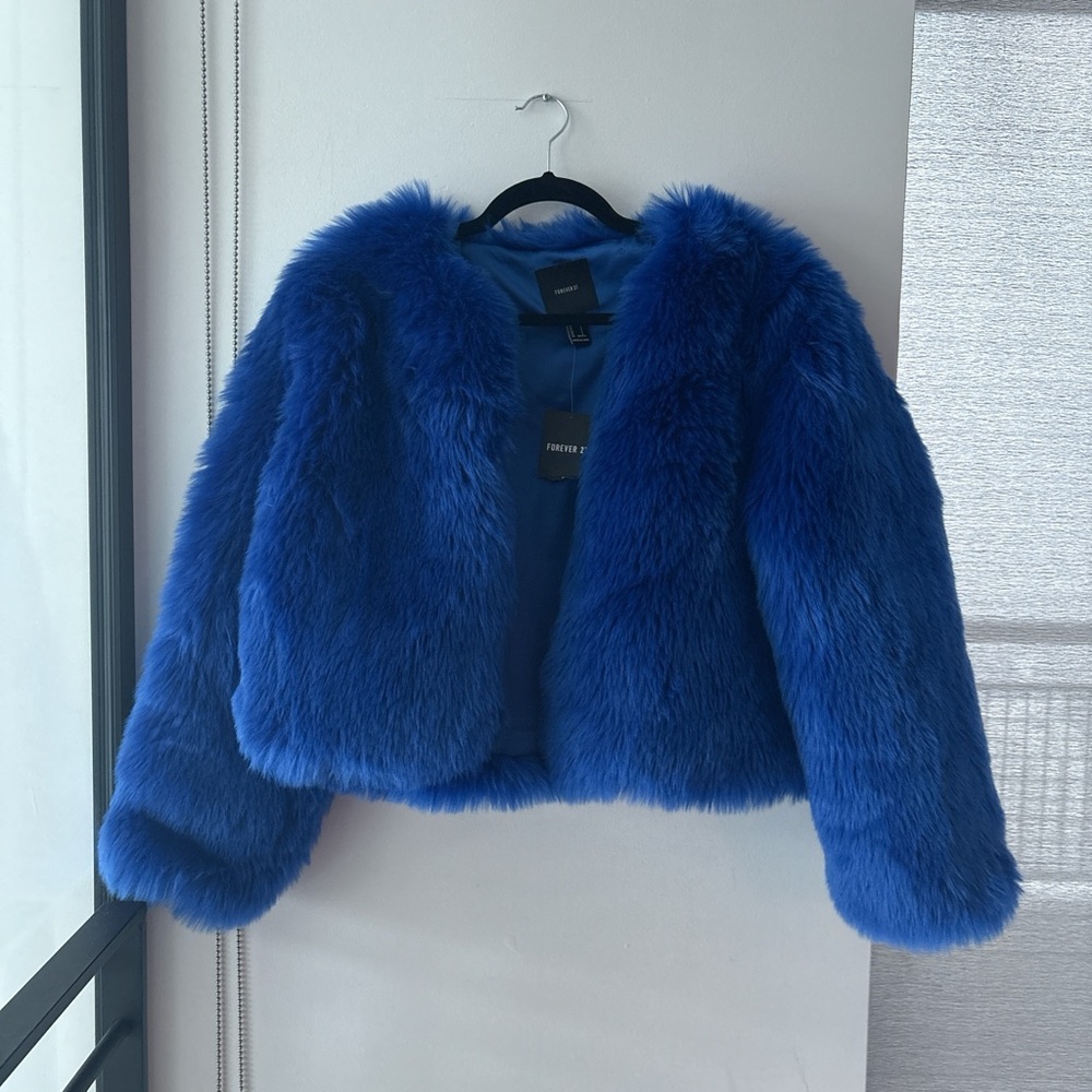 Faux Fur Blue Jacket
